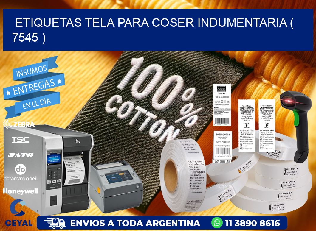 ETIQUETAS TELA PARA COSER INDUMENTARIA ( 7545 )