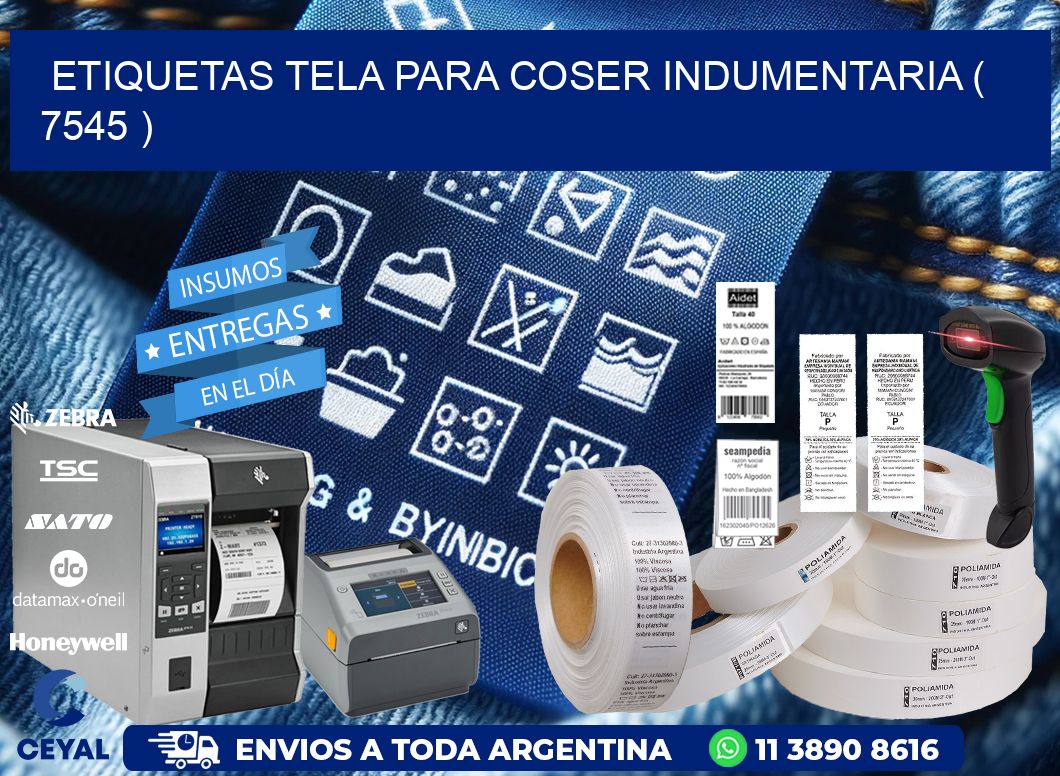 ETIQUETAS TELA PARA COSER INDUMENTARIA ( 7545 )
