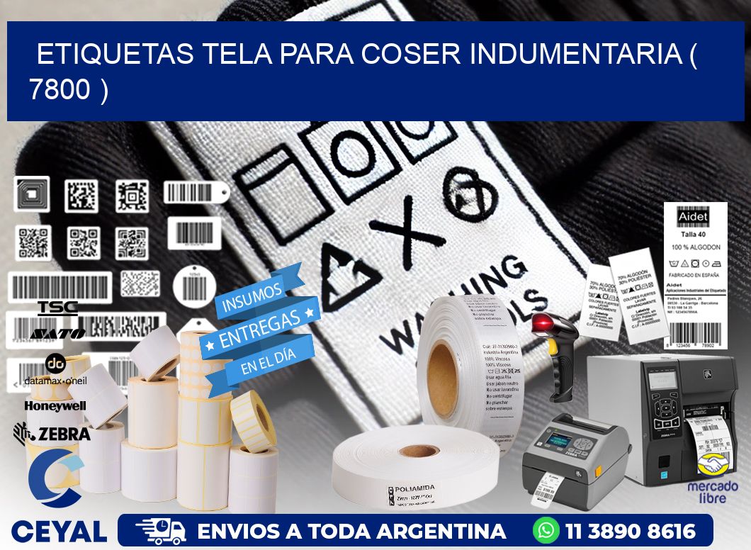 ETIQUETAS TELA PARA COSER INDUMENTARIA ( 7800 )