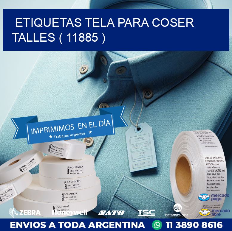 ETIQUETAS TELA PARA COSER TALLES ( 11885 )