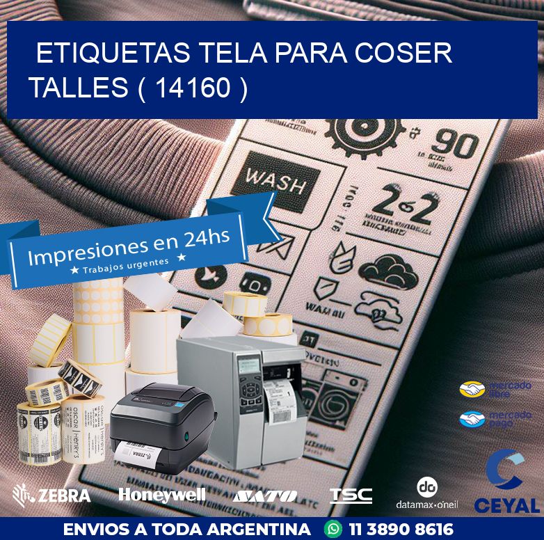 ETIQUETAS TELA PARA COSER TALLES ( 14160 )