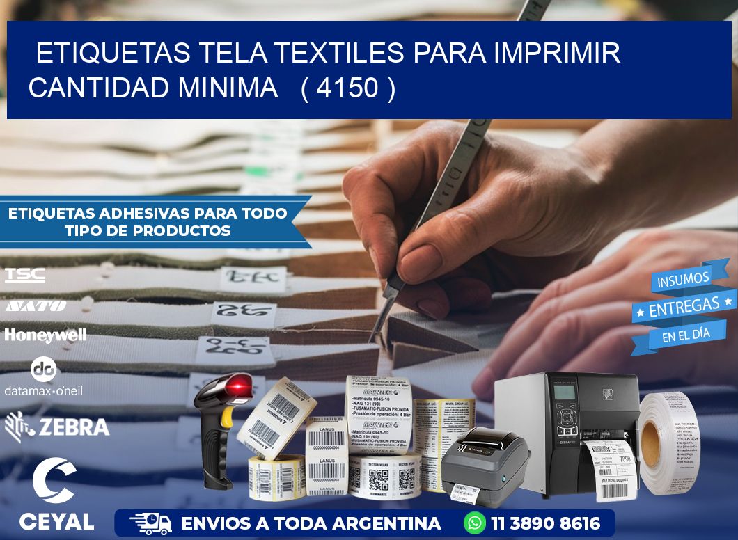ETIQUETAS TELA TEXTILES PARA IMPRIMIR CANTIDAD MINIMA   ( 4150 )