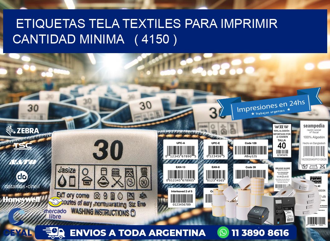 ETIQUETAS TELA TEXTILES PARA IMPRIMIR CANTIDAD MINIMA ( 4150 )