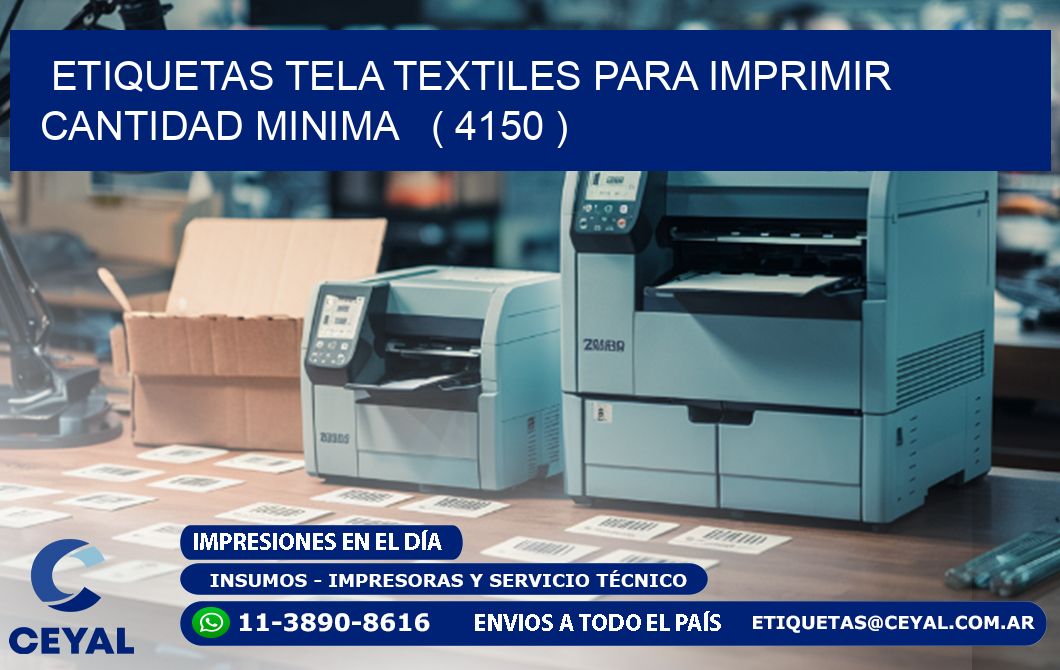 ETIQUETAS TELA TEXTILES PARA IMPRIMIR CANTIDAD MINIMA ( 4150 )