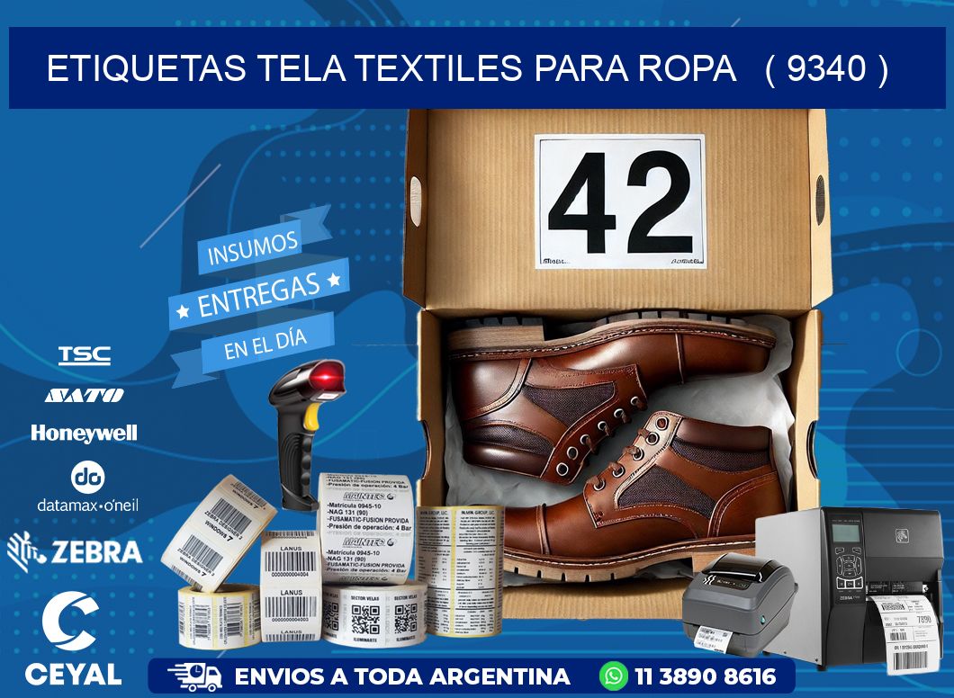 ETIQUETAS TELA TEXTILES PARA ROPA   ( 9340 )