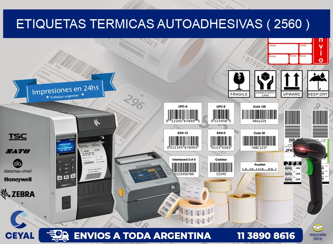 ETIQUETAS TERMICAS AUTOADHESIVAS ( 2560 )