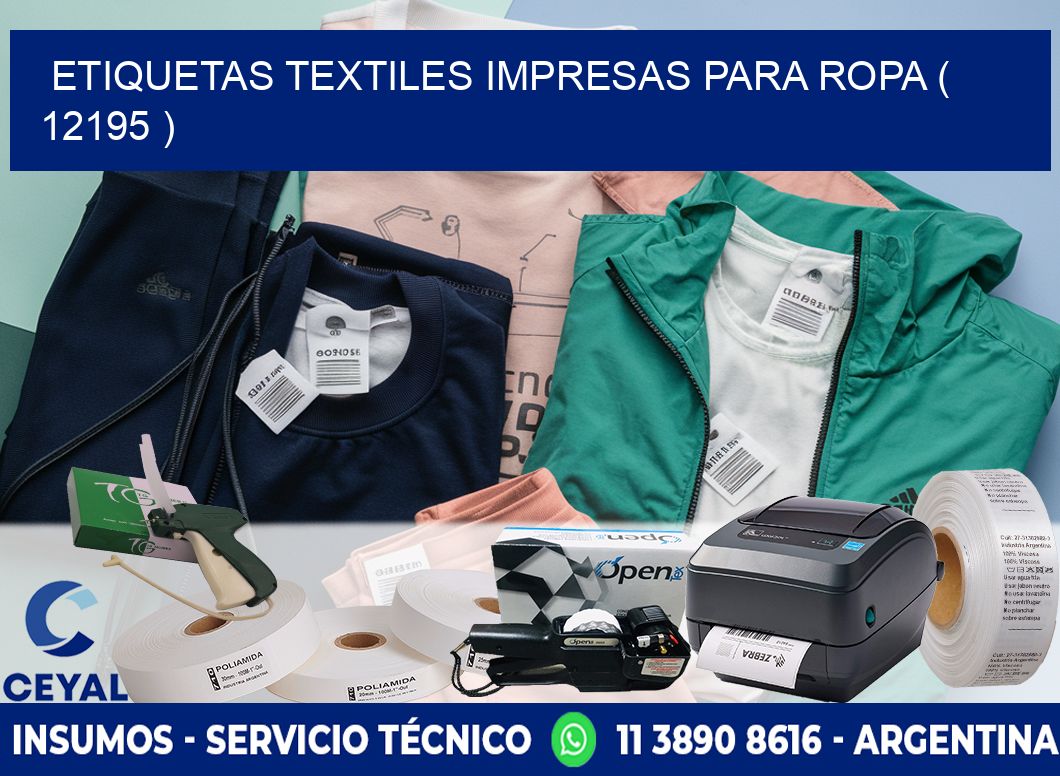 ETIQUETAS TEXTILES IMPRESAS PARA ROPA ( 12195 )