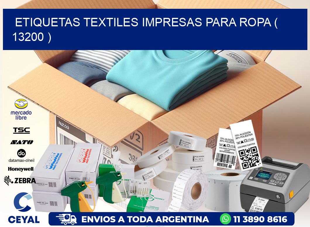 ETIQUETAS TEXTILES IMPRESAS PARA ROPA ( 13200 )