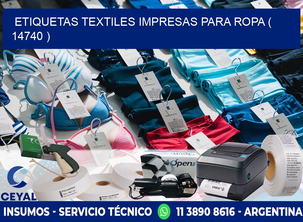 ETIQUETAS TEXTILES IMPRESAS PARA ROPA ( 14740 )