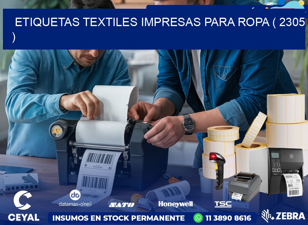 ETIQUETAS TEXTILES IMPRESAS PARA ROPA ( 2305 )