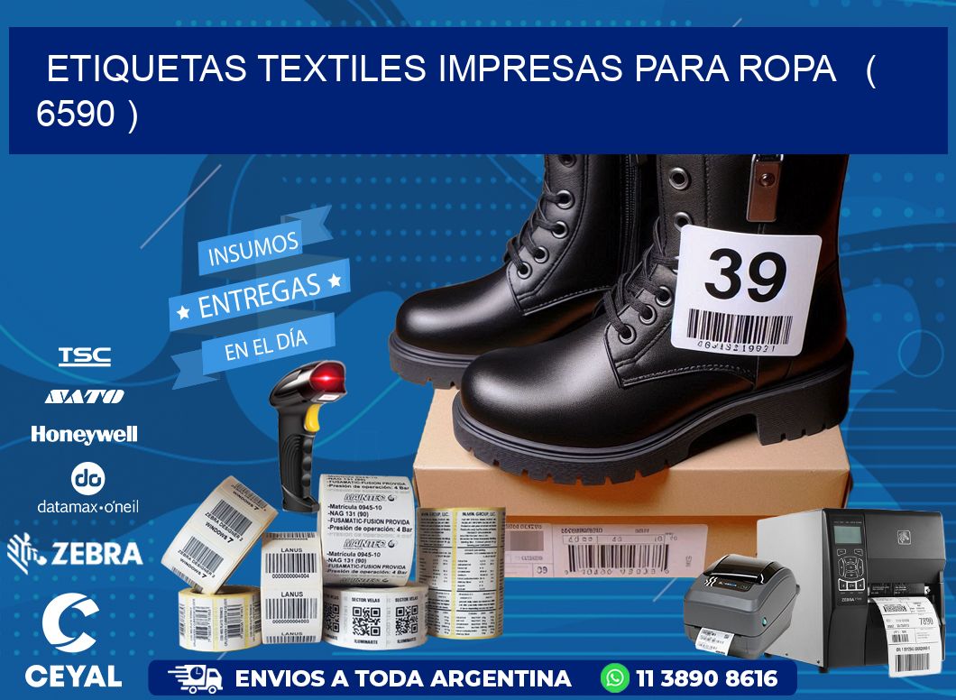 ETIQUETAS TEXTILES IMPRESAS PARA ROPA ( 6590 )