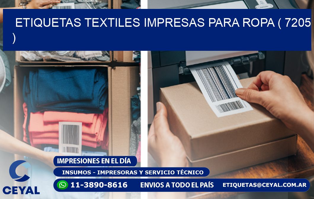 ETIQUETAS TEXTILES IMPRESAS PARA ROPA ( 7205 )