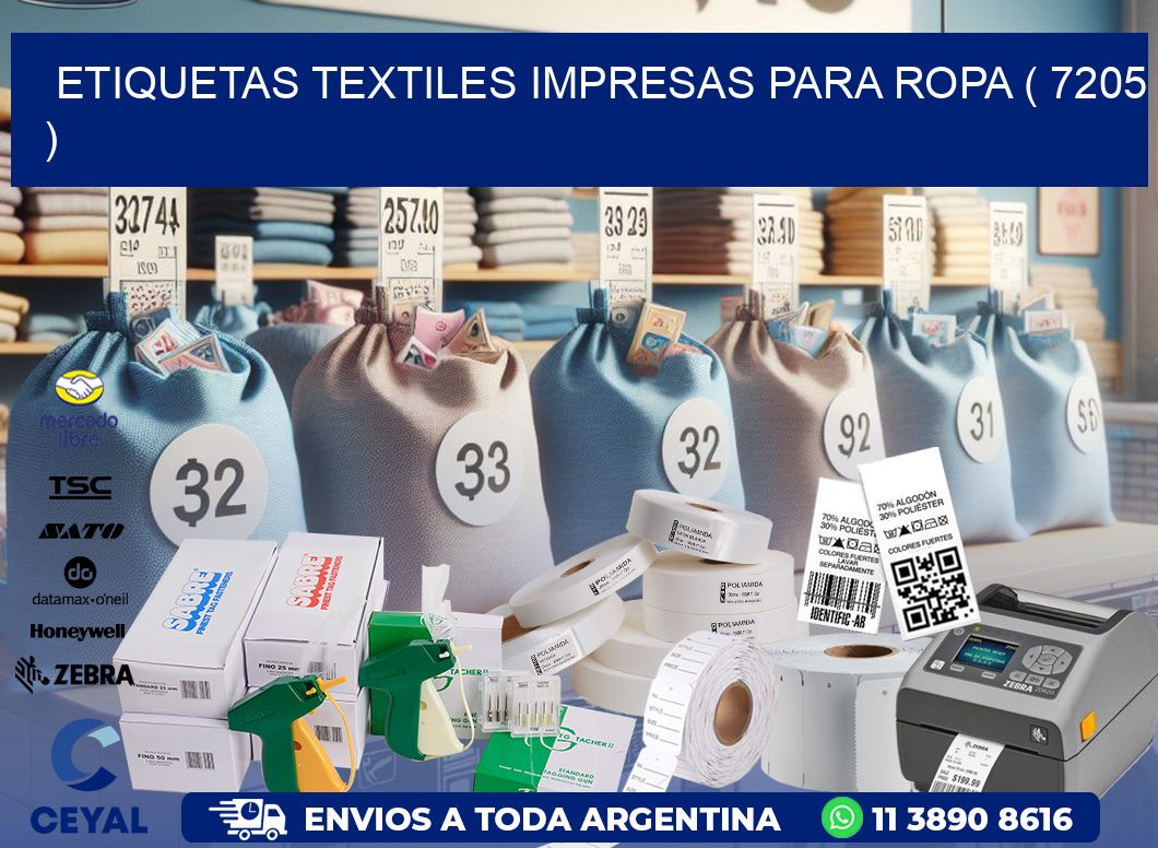 ETIQUETAS TEXTILES IMPRESAS PARA ROPA ( 7205 )