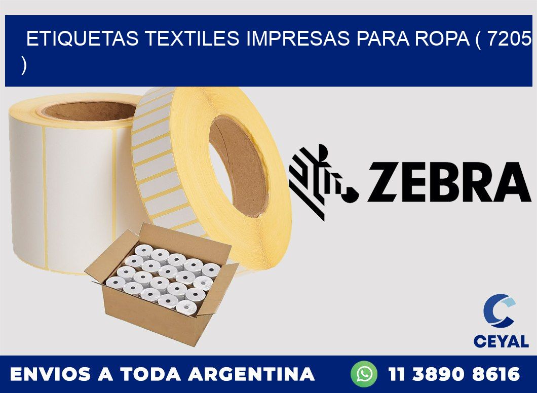 ETIQUETAS TEXTILES IMPRESAS PARA ROPA ( 7205 )