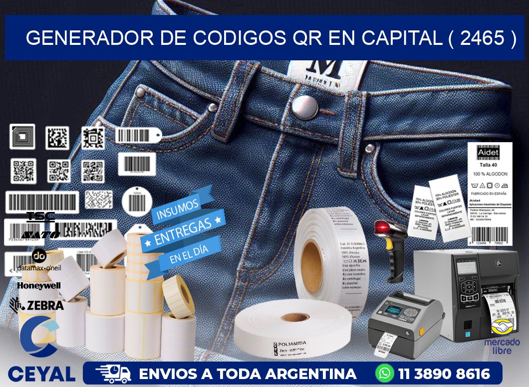 GENERADOR DE CODIGOS QR EN CAPITAL ( 2465 )