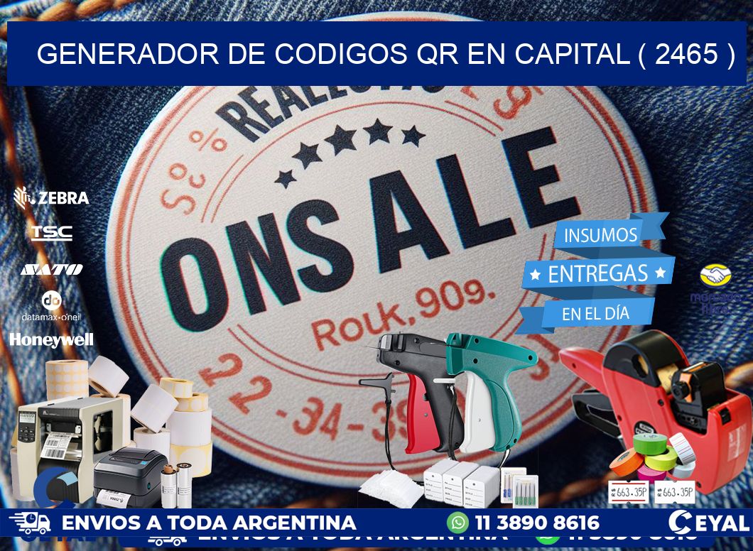 GENERADOR DE CODIGOS QR EN CAPITAL ( 2465 )