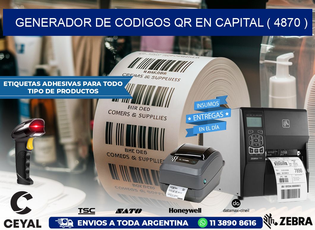 GENERADOR DE CODIGOS QR EN CAPITAL ( 4870 )