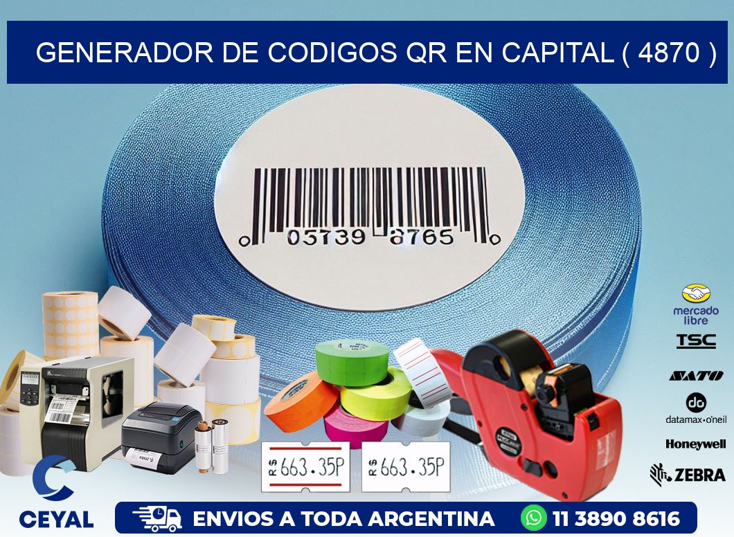 GENERADOR DE CODIGOS QR EN CAPITAL ( 4870 )
