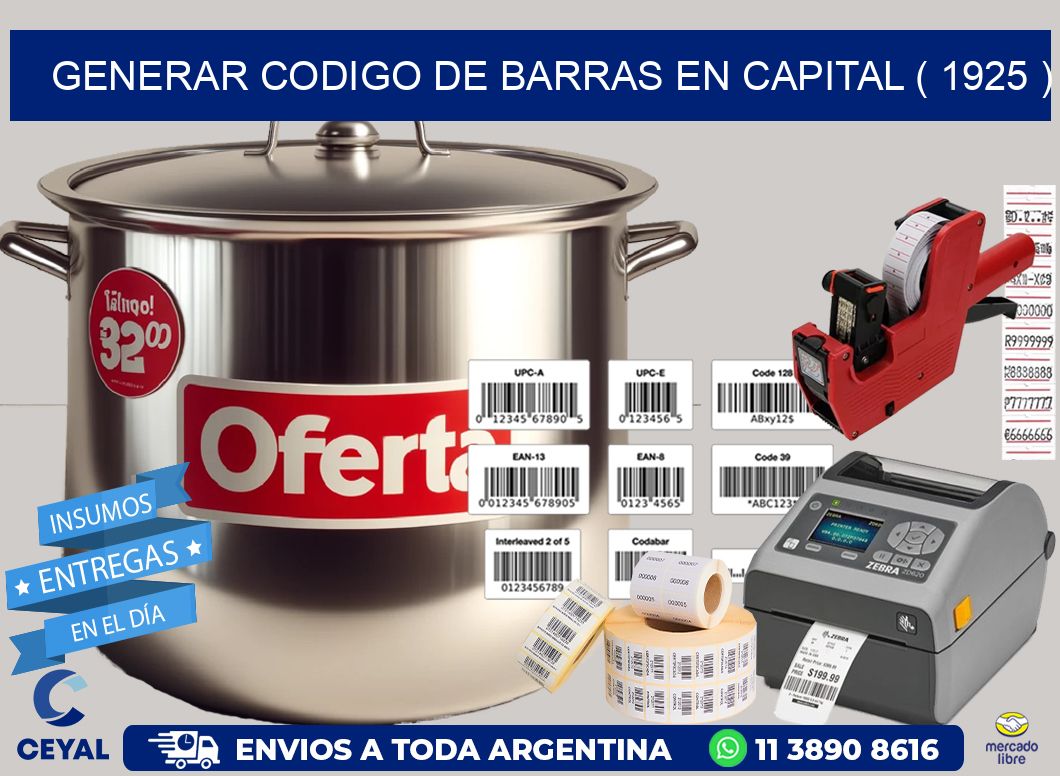 GENERAR CODIGO DE BARRAS EN CAPITAL ( 1925 )