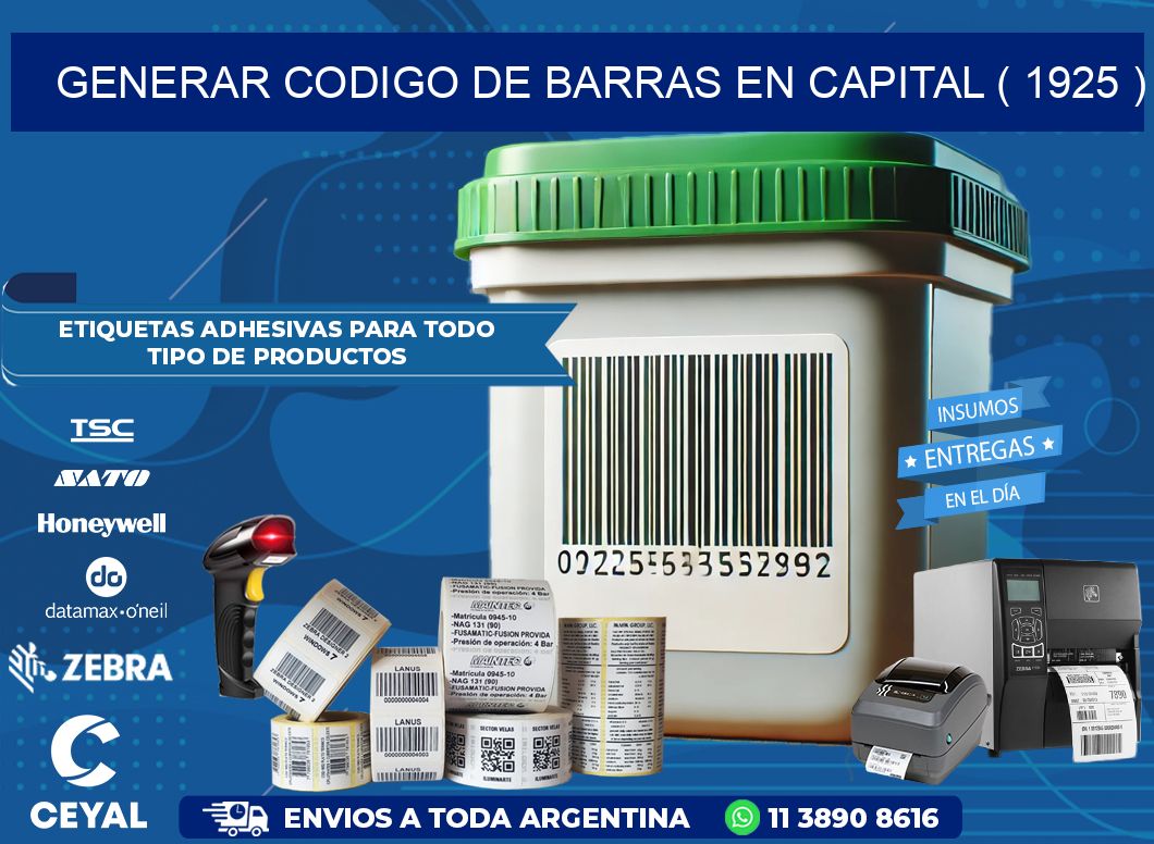 GENERAR CODIGO DE BARRAS EN CAPITAL ( 1925 )