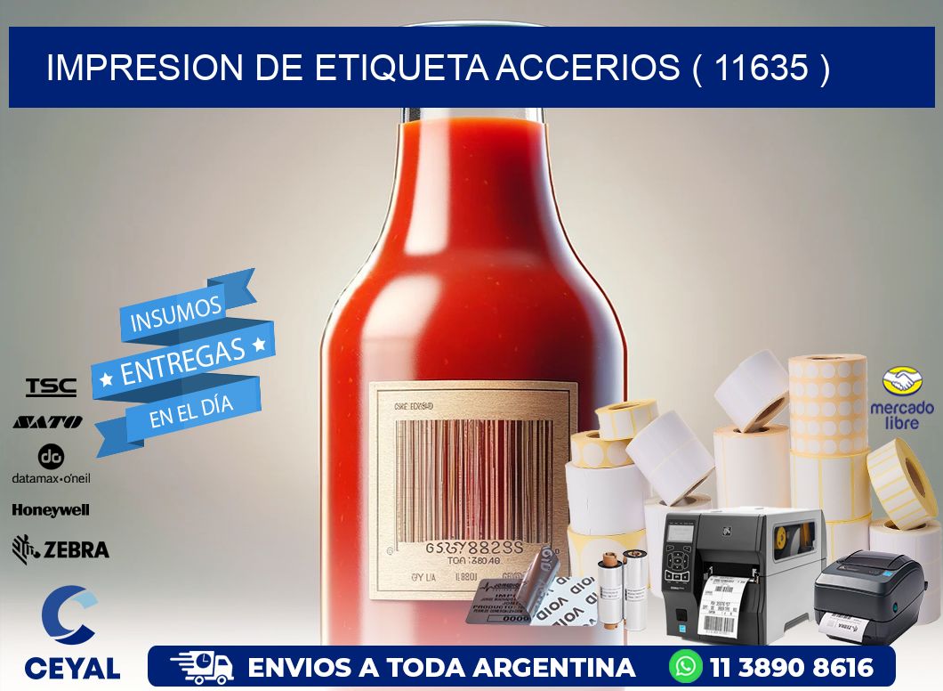 IMPRESION DE ETIQUETA ACCERIOS ( 11635 )