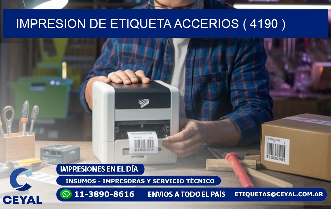IMPRESION DE ETIQUETA ACCERIOS ( 4190 )