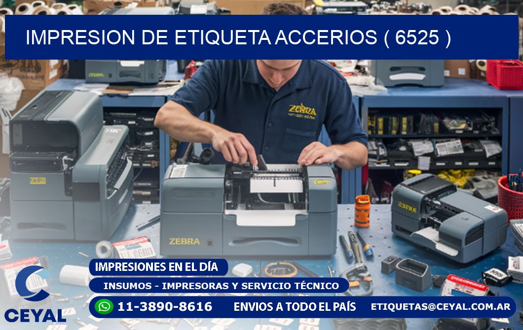 IMPRESION DE ETIQUETA ACCERIOS ( 6525 )