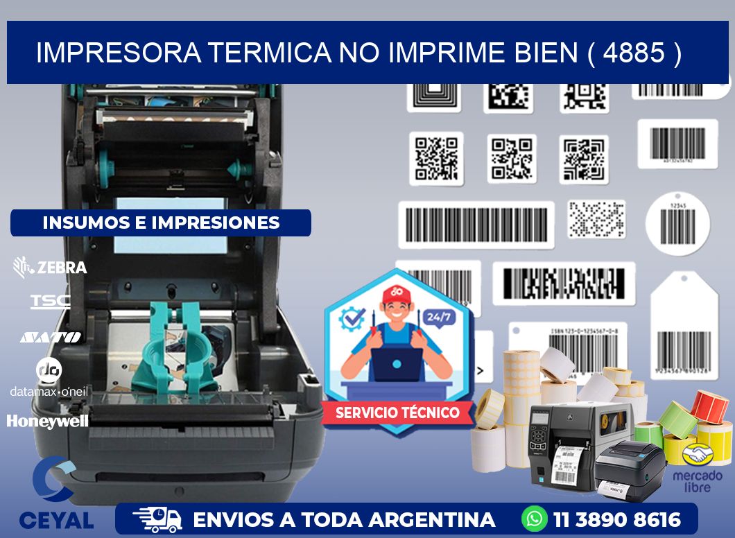 IMPRESORA TERMICA NO IMPRIME BIEN ( 4885 )