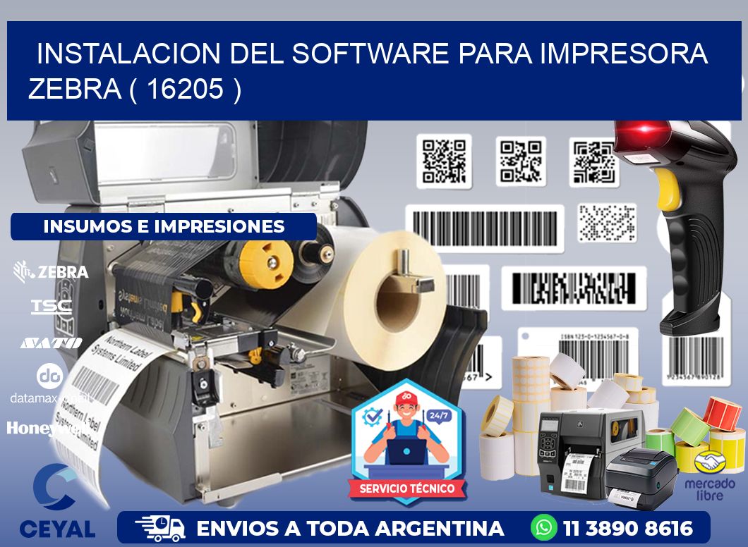 INSTALACION DEL SOFTWARE PARA IMPRESORA ZEBRA ( 16205 )
