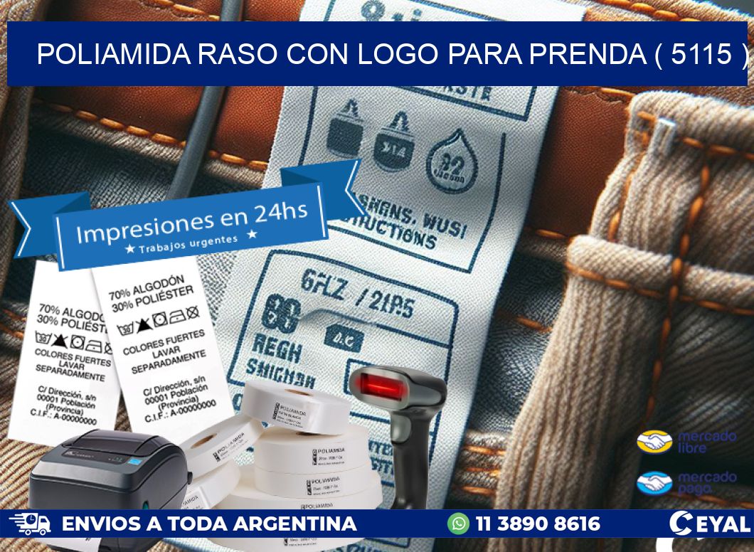 POLIAMIDA RASO CON LOGO PARA PRENDA ( 5115 )