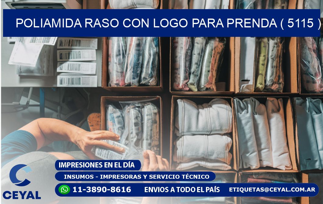POLIAMIDA RASO CON LOGO PARA PRENDA ( 5115 )