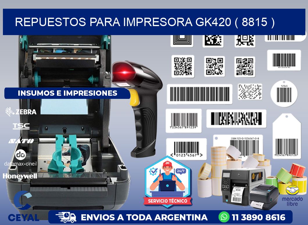 REPUESTOS PARA IMPRESORA GK420 ( 8815 )