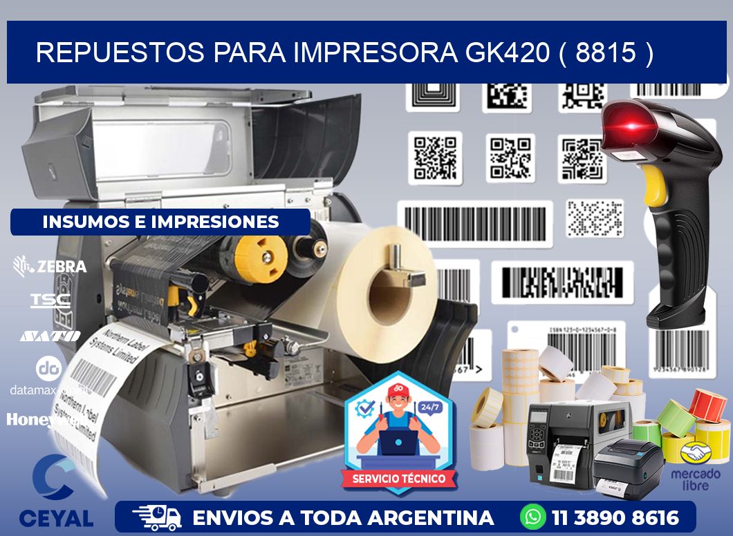 REPUESTOS PARA IMPRESORA GK420 ( 8815 )