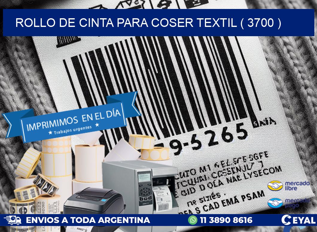 ROLLO DE CINTA PARA COSER TEXTIL ( 3700 )
