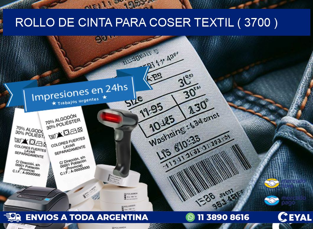 ROLLO DE CINTA PARA COSER TEXTIL ( 3700 )