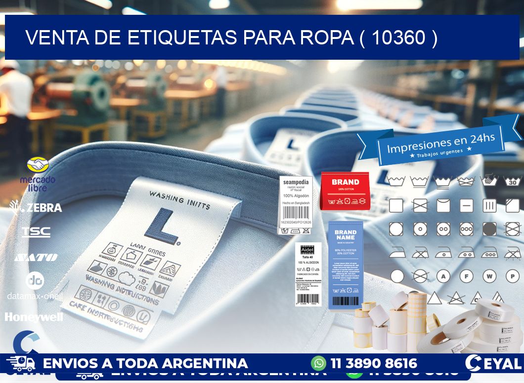 VENTA DE ETIQUETAS PARA ROPA ( 10360 )
