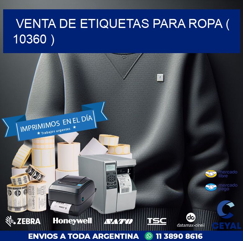 VENTA DE ETIQUETAS PARA ROPA ( 10360 )