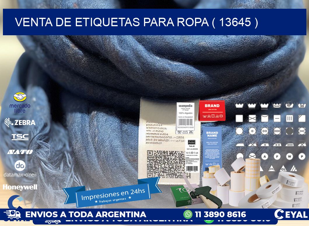 VENTA DE ETIQUETAS PARA ROPA ( 13645 )