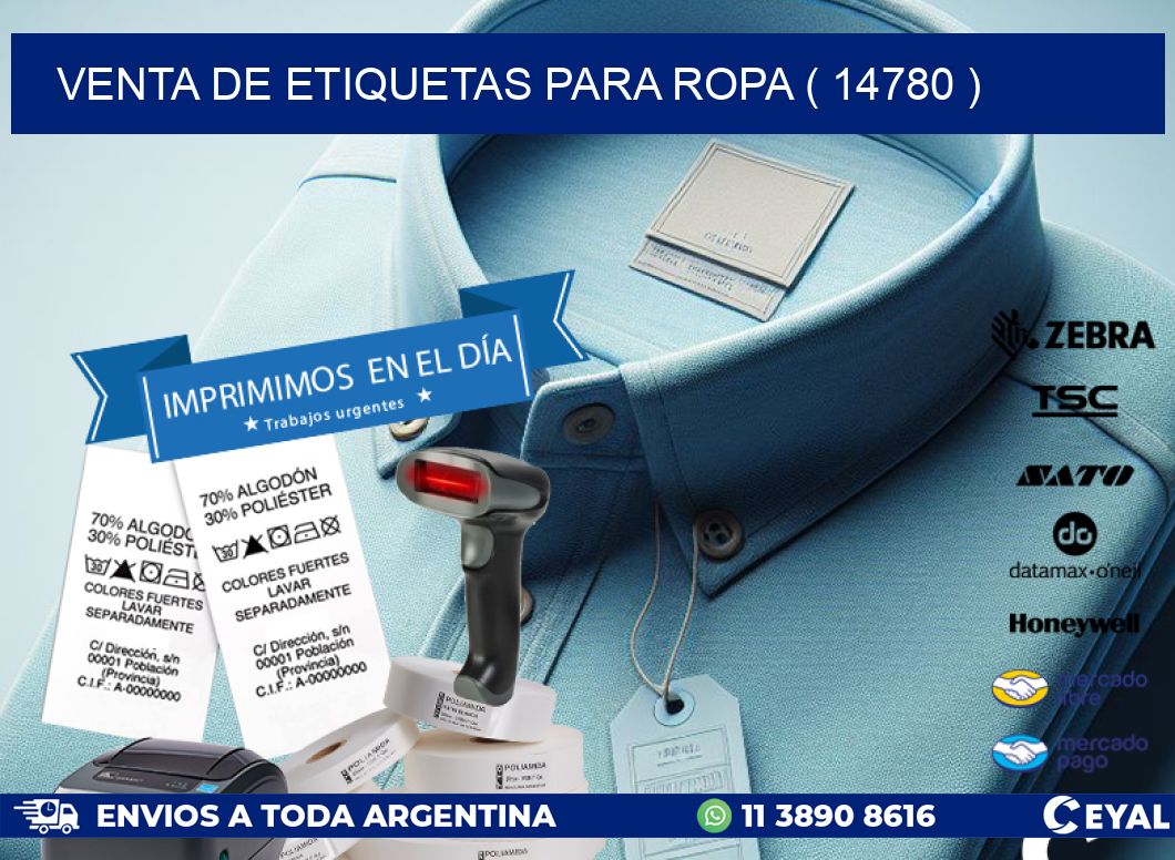 VENTA DE ETIQUETAS PARA ROPA ( 14780 )