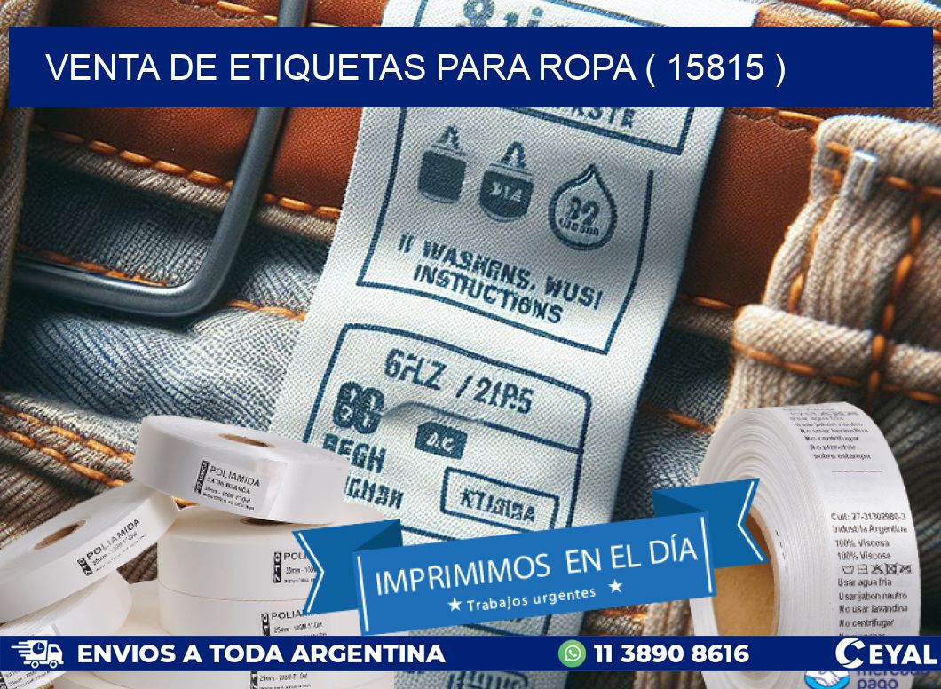 VENTA DE ETIQUETAS PARA ROPA ( 15815 )