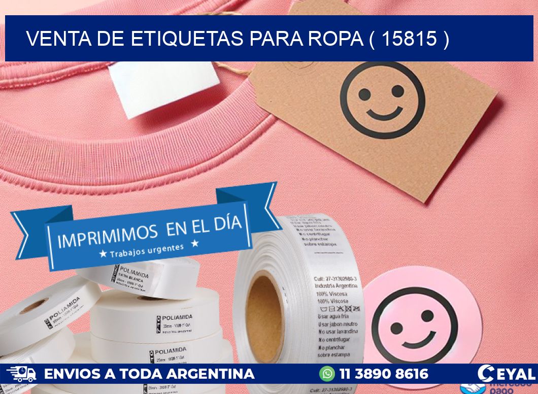 VENTA DE ETIQUETAS PARA ROPA ( 15815 )