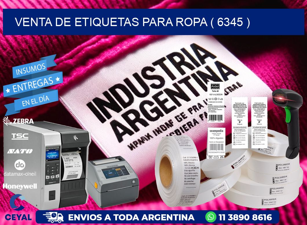 VENTA DE ETIQUETAS PARA ROPA ( 6345 )