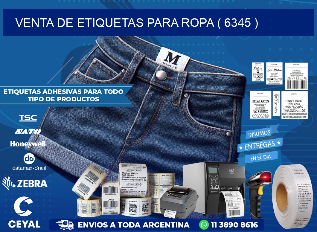 VENTA DE ETIQUETAS PARA ROPA ( 6345 )