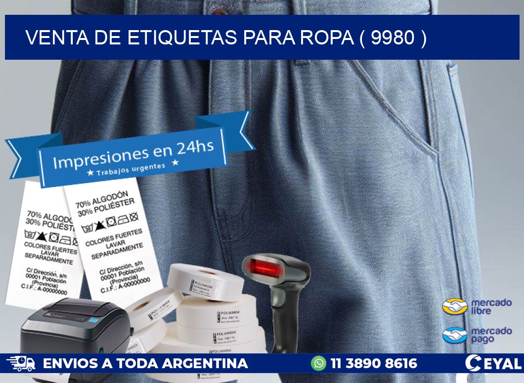 VENTA DE ETIQUETAS PARA ROPA ( 9980 )