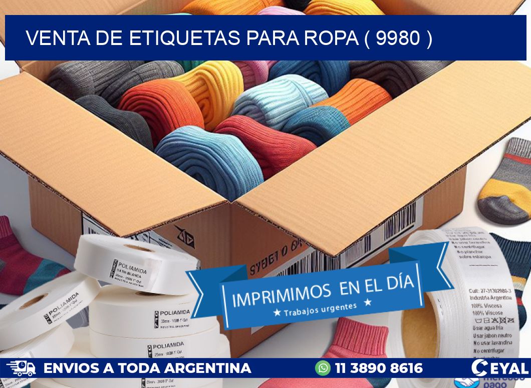 VENTA DE ETIQUETAS PARA ROPA ( 9980 )