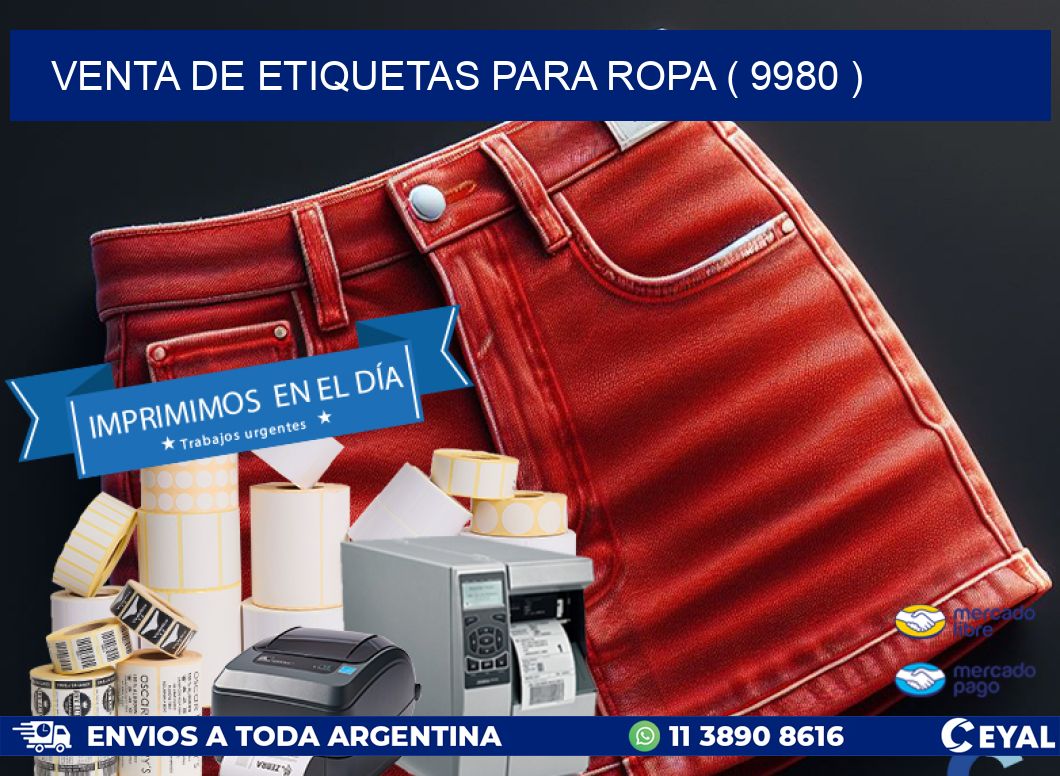 VENTA DE ETIQUETAS PARA ROPA ( 9980 )