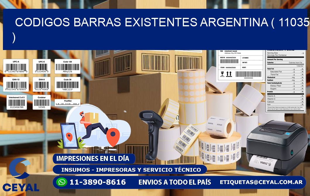 codigos barras existentes argentina ( 11035 )