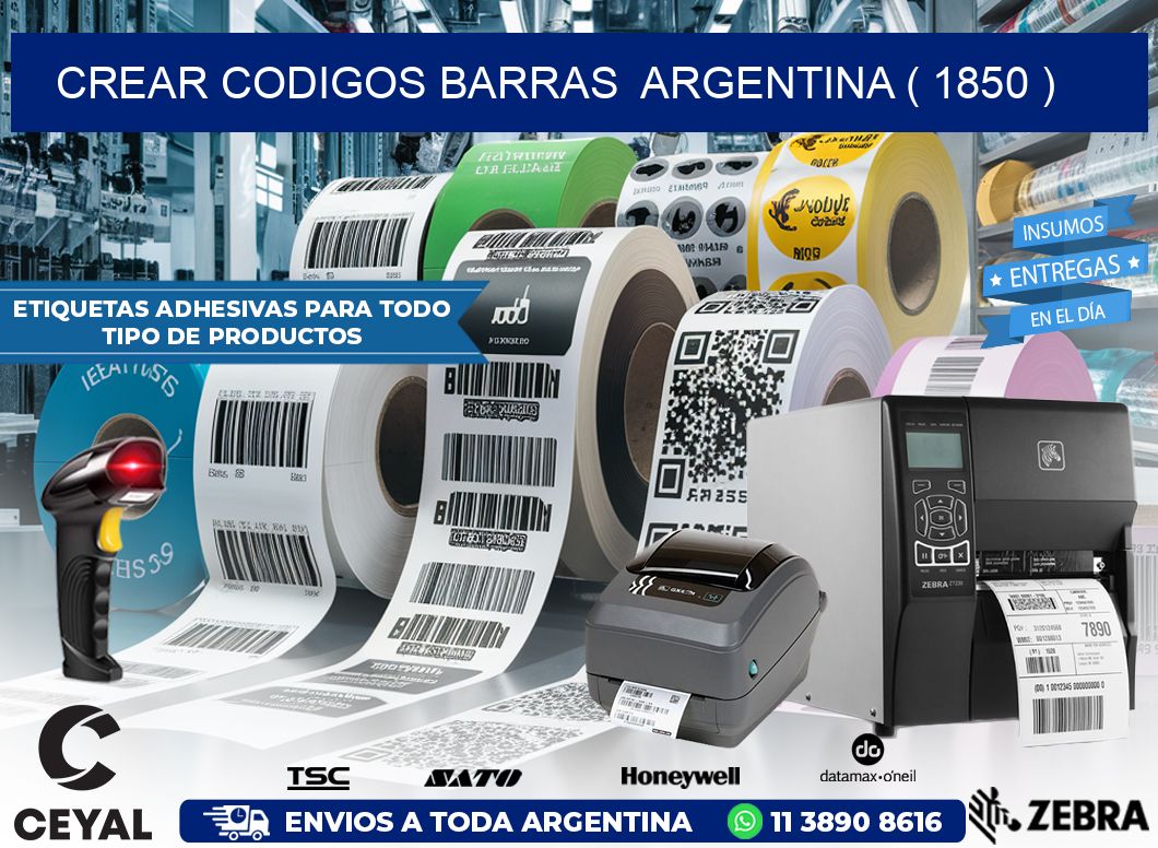 crear codigos barras  argentina ( 1850 )