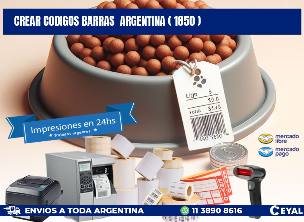 crear codigos barras argentina ( 1850 )