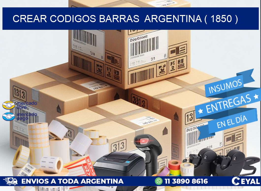crear codigos barras argentina ( 1850 )
